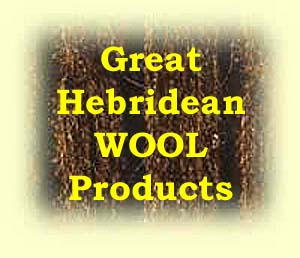 BORLAND FARM, Perthshire offers a large range of hand-knitted sweaters, cardigans, waistcoats, scarfs, gloves and bonnets from 100% pure wool of the rare Hebridean sheep - NO TRADE MARGIN!